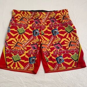 Flow Society Flowburst multicolor red green yellow youth lacrosse shorts